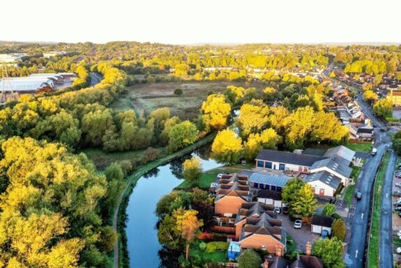 Surrey neighborhood from above